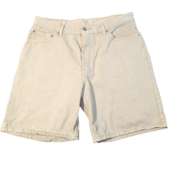 Levi's 550 Relaxed Fit Denim Shorts Beige Men's Size 36 - Picture 1 of 13